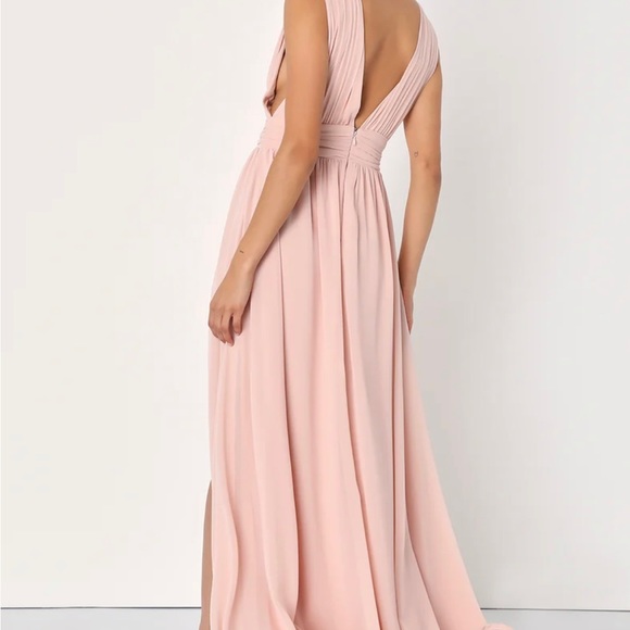 Lulus Heavenly Hues Blush Maxi Dress NWT - Picture 4 of 4